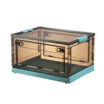 지오리빙 접이식 폴딩박스 수납정리함 오픈형 리빙박스, 폴딩박스 블루, 특대 (116리터)