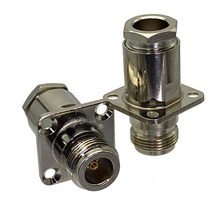 커넥터 N 암 잭 4 홀 25mm 플랜지 클램프 RG8 RG213/214 LMR400 케이블 와이어 터미널 1 개