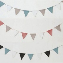 1+1+1(총3세트) 리브포어스 감성 캠핑 파티 삼각 가죽 가랜드 12P 3미터, 옵션B. 민트+화이트+웜브라운(총3세트)
