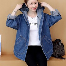 브이너스 텟리스-루즈핏 밑단 라운딩 데님 후드 자켓