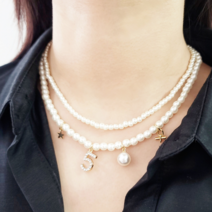 단블랙 비비아나 진주 레이어드 목걸이