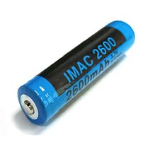 2600mAh 리튬이온 배터리 18650 3.7v 보호회로장착 KC인증, 1개