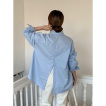 뒷단추 포인트 남방 셔츠 봄 데일리 심플남방