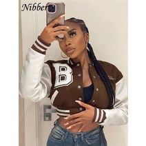 야구 점퍼 Nibber 가을 겨울 유니폼 재킷 편지 인쇄 탑 2022street 1세트