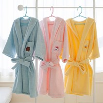 2407 라인프렌즈 미니 브라운 앤 프렌즈 아동 유아 후드 샤워 가운 아이 2407타올 목욕 입는 모자 달린 바스 겸용 선물 바캉스 홈캉스 물놀이 캠핑 야외 라인 캐릭터 후드가운, 핑크, M(6~8세), 1개