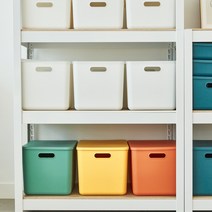 굿픽스 팬트리 수납 리빙박스 소품정리함, 05.손잡이형L, 오렌지