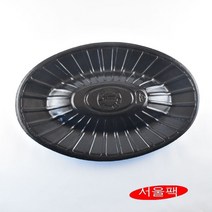 일회용회용기 타원회용기 BS380 타원용기 검정 일회용회접시 회포장접시 회용기 PSP트레이 400개