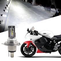 KR모터스 코멧125 오토바이 LED 전조등 12V H4헤드램프 2면 헤드라이트 바이크, BLT 12v H4 오토바이LED 2면
