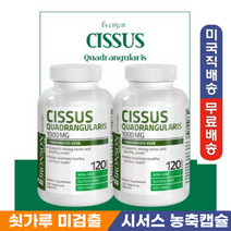 Bronson Cissus Quadrangularis 1000mg 브론슨 시서스 추출분말캡슐 120정 2병