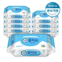 깨끗한나라 물티슈 페퍼민트 블루 리필형 70매 x 10팩, 단품