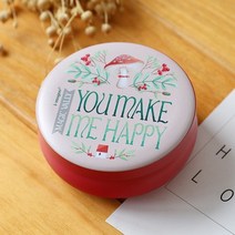 브레드박스 양철 둥근 마카롱 디저트 주석 상자 보관 동전 보석 케이스 껌 인쇄 117109, 8cm 3cm_A016