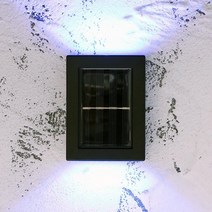 LED 무선외벽등 컬러 B 2P 건물 베란다 정원 마당 입구비상등 오토직부등 붙이는태양광조명 아파트계단조명등 무선외부등 건물외벽간접등 복도벽부등