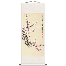 화조도 산수화 외국 친구 선물 풍속화 70대 할아버지 a08, 홍매화천1 화선지