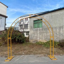 결혼식 데코 장식 포토 부스 공연 철제 플라워 호텔, 높이 2.2m 폭 2m 골드