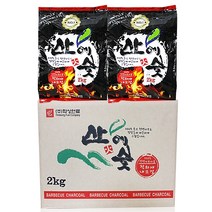 대용량 박스 도매숯 바베큐 참숯, 산에숯(2kg)8개, 1개