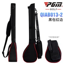 PGM 남여공용 휴대용 경량 캐디백 골프클럽 하프백, 블랙레드3개용량