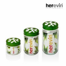 헤르빈 herevin (헤르빈) 퍼즐 원형 유리 밀폐용기 3종 세트 -, 더그 1, 단품