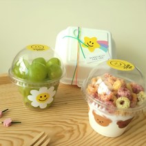 소소한 하루 과일컵 용기 샐러드 디저트 쿠키 투명컵 9온스 20p