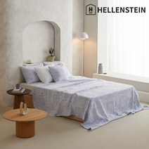 [헬렌스타인] 시엘로 코튼 베드스프레드 세트 S, 스카이블루, 색상:스카이블루