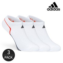 (국내생산)아디다스 여성용 스포츠양말 중앙삼선 스니커즈 3족세트 화이트, FREE