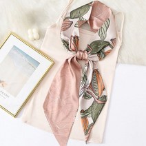 가을 선물용 스타일리쉬 모던 3컬러 멋내기 패션 보타닉 롱 쉬폰 여성 스카프 패턴