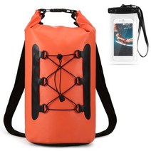 15l 방수 pvc bag with phone case swim water proof Backpack trekking dry bag roll top dry sack for boat, 협력사, 오렌지