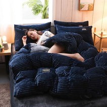 벙커침대 이층침대 벙커 30 두꺼운 따뜻한 겨울 이불 침대 ab 버전 양면 벨벳 이불 커버 베갯잇 플란넬 침구 퀸 사이즈, 150x200cm, h