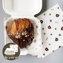 [소행섬] 펄프 도시락 전용 곰돌이 브라운 유산지, 5000장