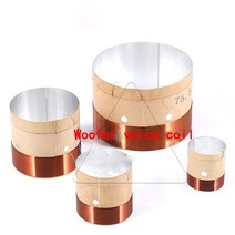 우퍼 보이스 코일베이스 스피커 수리 부품 25.5 ~ 75.5mm 2 층 흰색 알루미늄, 49.5mm, 49.5mm