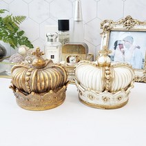 [천삼백케이] [베가] 로렌 왕관 보석함 2color, 앤틱 화이트