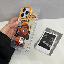트렌디 쿨 프로스트 디자인 센스 재미있는 캐릭터 이미지 크리에이티브 아이폰 11 12 13 14 프로 맥스 풀 커버리지 케이스