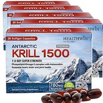 헬스윈 뉴헬스윈 HealthWin 남극 크릴오일 Krill Oil 1500mg 30캡슐 5개, 1캡슐당 1500mg