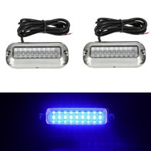 정박등 항해등 레저보트 요트용 야간항해장비 12pcs 27 led 수중 탐색 신호 빛, 블루 2개