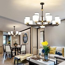 층고높은복층 조명 8등 김나영식탁 풀동 거실등 신중식 샹들리에 모던 심플 빌라 서재식당, 26 흰색