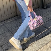 코바늘DIY 릴리 네트백 뜨기 봄 여름 코바늘가방만들기패키지 4color, 컬러1 : 뮬리1/헤지1/라일락1/올리브1