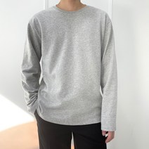 남자 흰티 어깨넓어보이는옷 안비치는 두꺼운 비침없는 레이어드 티셔츠 긴팔 목안늘어나는