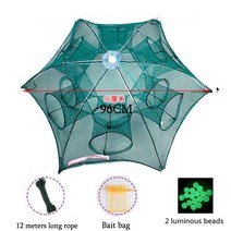 낚시 조과망 캐스트 그물 강화 휴대용 접이식 자동 함정 상자 물고기 새우 민트 왕새우 게, [11] B- 12 Holes