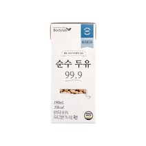 순수두유 99.9 190ml 24팩 x 1박스/국산콩100%/비건인증 무첨가두유, 24팩 x 1박스