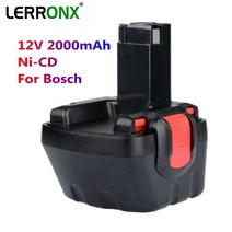 호환용 호환부품 보쉬 무선 드릴용 Ni-CD 전동 공구 충전식 배터리 GSR12-1 BAT043 12V 2000mAh 신제품, 한개옵션0