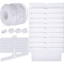 35Pcs 수직 블라인드 액세서리 10M 하단 체인 및 10Pcs 체인 커넥터 12Pcs 89mm 수직 블라인드 탑 행거