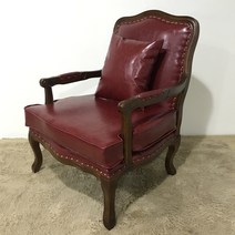 원목 빈티지 소파 프로방스 엔틱 1인 쇼파 암체어, AG