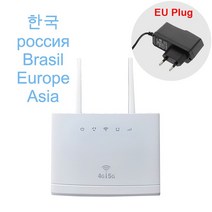 4G SIM 카드 라우터 LTE 와이파이 모뎀 핫스팟 RJ45 무선 CPE, 01 EU plug, 01 EU plug