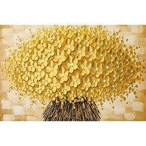 황금 돈꽃나무 (패브릭) 보석십자수 40x60, 단품