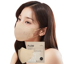 플로우 KF94 천사 새부리형 마스크 MS 중소형, 25매, 베이지