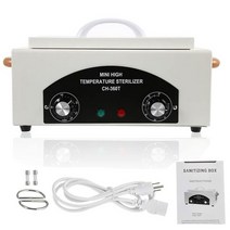 전기 고온 살균기 네일 아트 살롱 sanitizing box 소독 캐비닛 매니큐어 도구 dry heat sterilizer, 흰색-ch360t