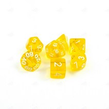 다면체 주사위 7종 세트 정다면체 보드 게임 도구 4 6 8 10 12 20면체 복불복 노랑