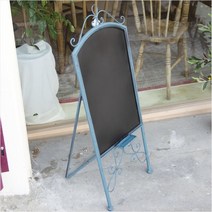 빈티지 블루 철제 입간판 칠판 메뉴판 카페소품 매장입구간판 2종, 단면 블루 철제칠판, 1개