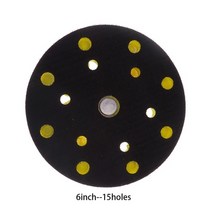 6 150mm 9151752 구멍 샌더 백킹 패드 hookamp mirka 용 516 -24 스레드 먼지가없는 샌딩 디스크 홀더가있는 루프 샌딩 패드, 15홀
