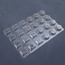 민무늬 사각 원통 24구 플라스틱 몰드