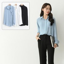 빅사이즈 옷 크림쉬폰루즈블라우스 21D319S 여성의류